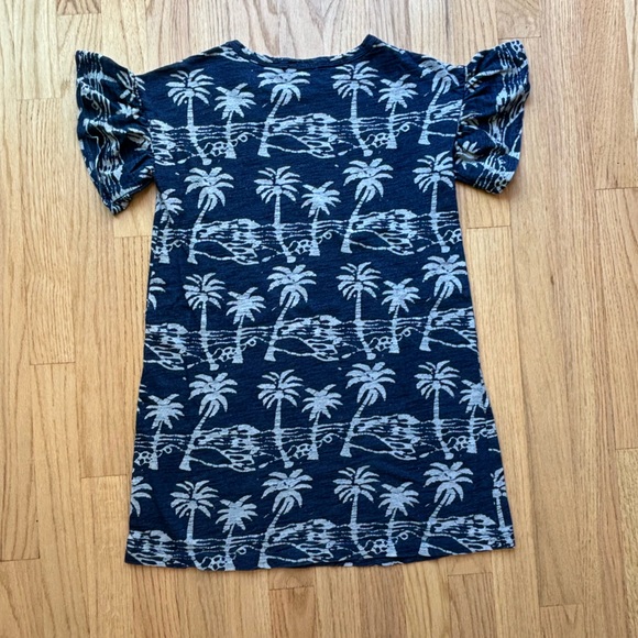 Crewcuts Girls Blue Cover-Up/Dress with Palm Trees (size 8) - Picture 2 of 9